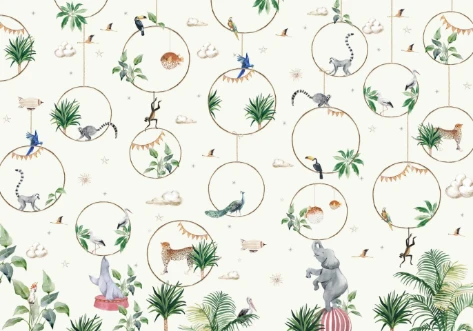 Bild på Hula Hoop Mural - Mur-Basic-HulaHoop-4*2.80