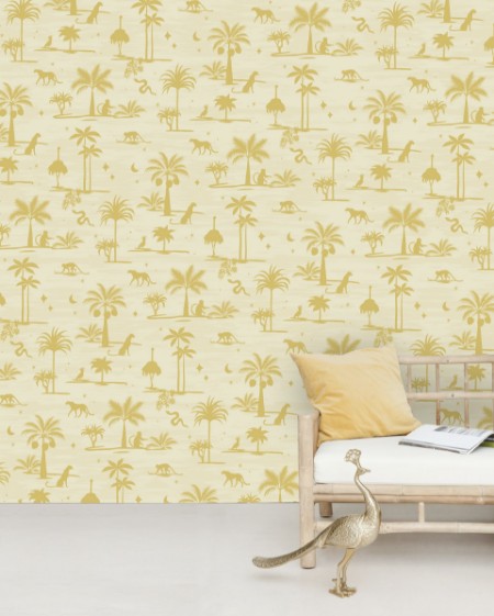 Picture of Jungle Silhouette Yellow  - Mur-Basic-Jungle-Silhouette-Yellow-4*2.80