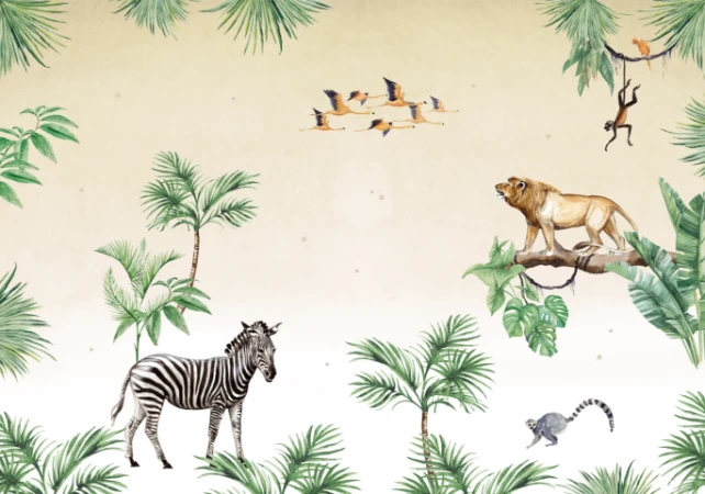 Picture of King of the Jungle Wallpaper Mural 4mx2.80 - MUR-King-Basic-4*2.80