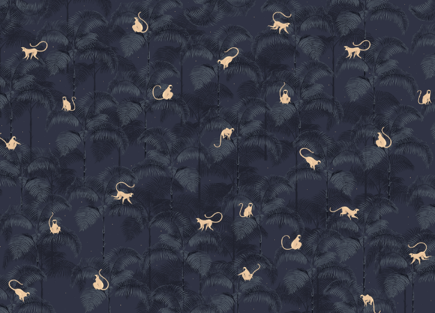 Picture of Monkey Night Blue - MUR-BASIC-Monkeynightblue4