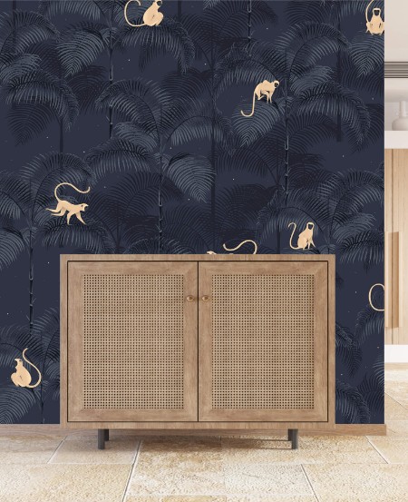 Picture of Monkey Night Blue - MUR-BASIC-Monkeynightblue4