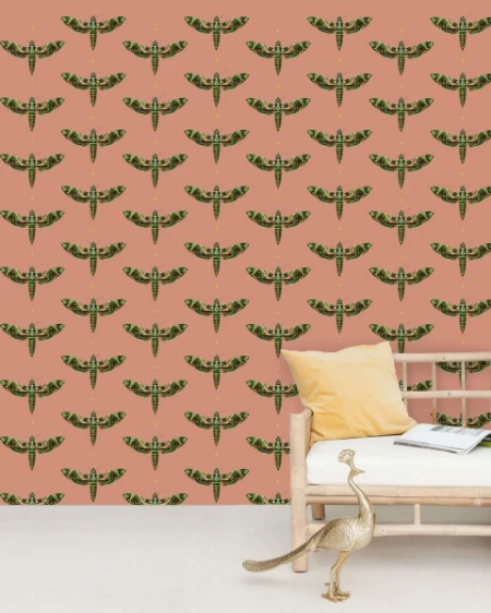 Bild på Dusty Pink Wallpaper Mural 4mx2.80 - MUR-Dusty-Basic-4*2.80