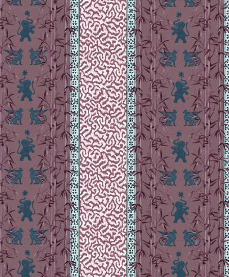 Bild på Eclectic Bamboo Ribbon Burgendy - PW-Ecbambungendy