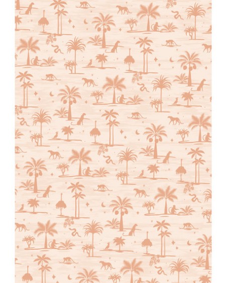 Picture of Jungle Silhouette Pink  - Mur-Basic-Jungle-Silhouette-Pink-4*2.80