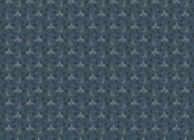 Picture of Oriental Teahouse Blues Blue - MUR-BASIC-Orteabluesblue4