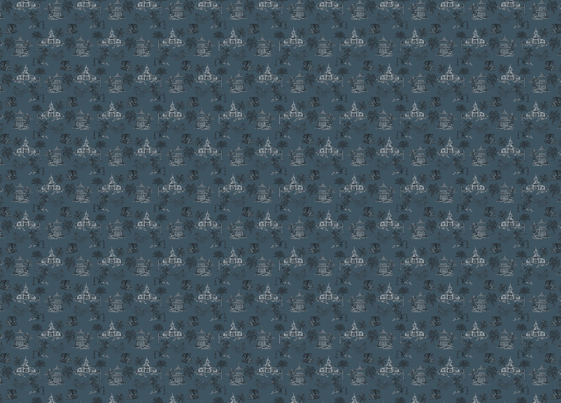 Picture of Oriental Teahouse Blues Blue - MUR-BASIC-Orteabluesblue4