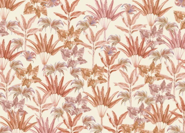 Picture of Terra leaves Mural  - Mur-Basic-Terra Leaves-4*2.80