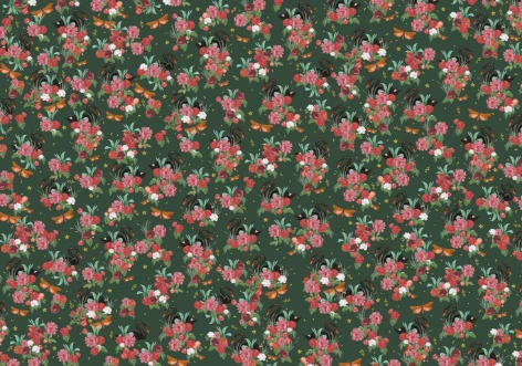 Bild på Wild Roses Wallpaper Mural 4mx2.80 - MUR-Roses-Basic-4*2.80