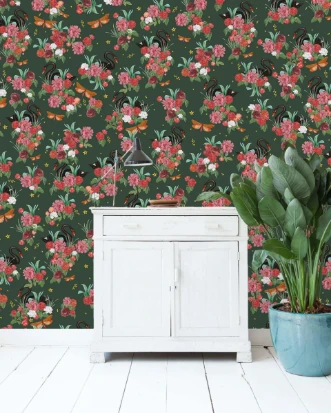 Bild på Wild Roses Wallpaper Mural 4mx2.80 - MUR-Roses-Basic-4*2.80