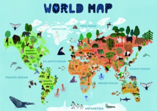 Image de World map for kids