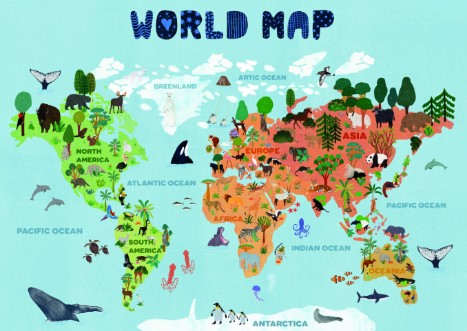 Image de World map for kids