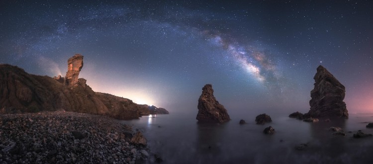 Sea of galaxies photowallpaper Scandiwall