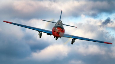 Bild von Flying in clouds