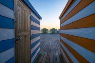Pilt Beach huts on the pier