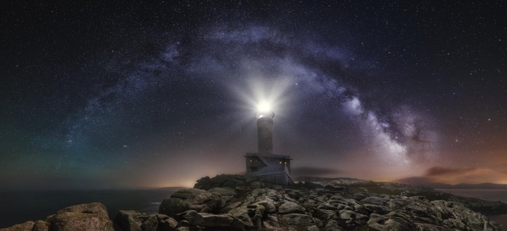 Afbeeldingen van Lighthouse and Milky Way