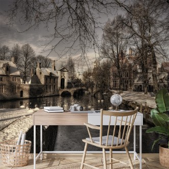 Picture of Bruges in Christmas dress