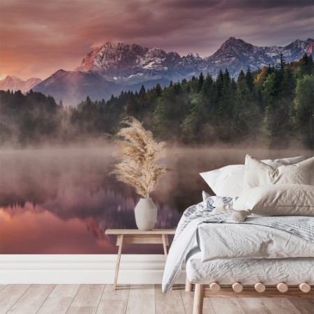 Picture of Solopgang ved søen