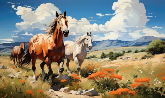 Hold your horses photowallpaper Wallpassion