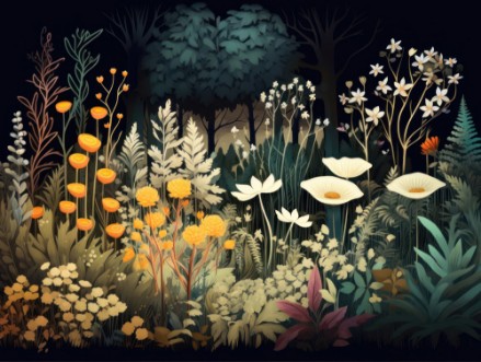 Evening Flowers photowallpaper Wallpassion