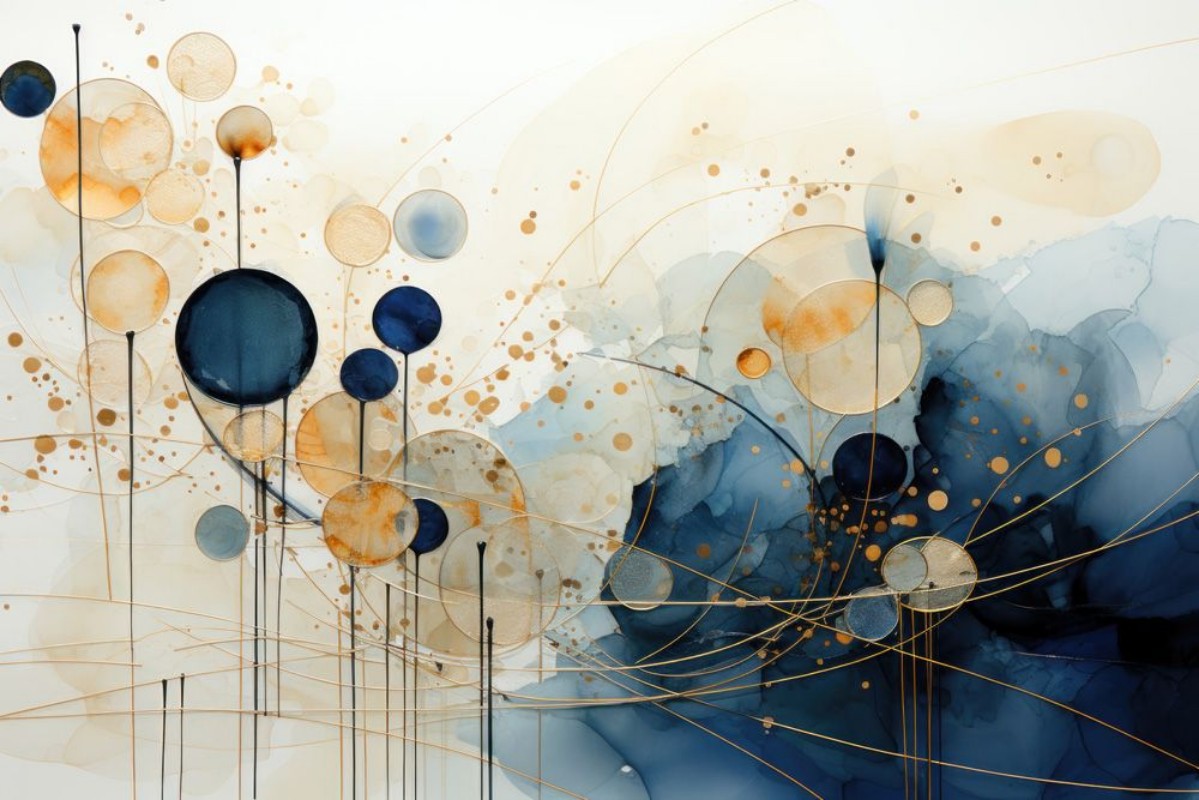 Picture of Abstrakte bobler og linjer