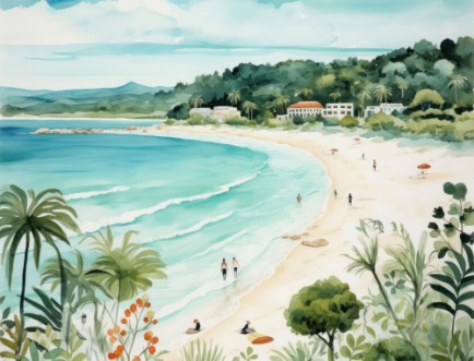 Beach Walk photowallpaper Wallpassion