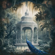 Bild von Gazebo and Peacock