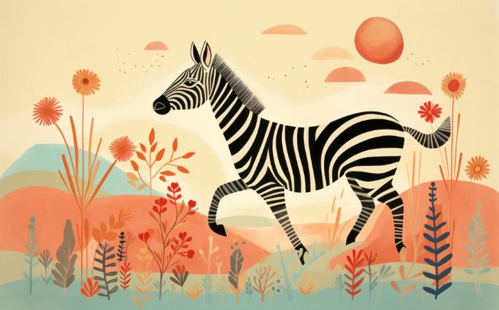 Picture of Lycklig zebra