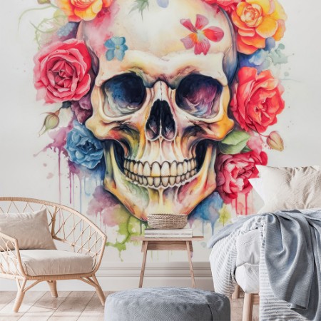 Bild vun Flowery Skull