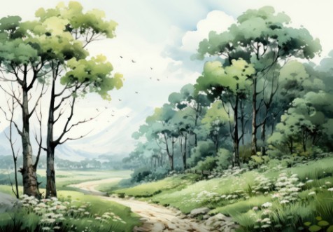 By the Path photowallpaper Wallpassion