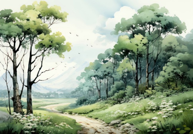 By the Path photowallpaper Wallpassion