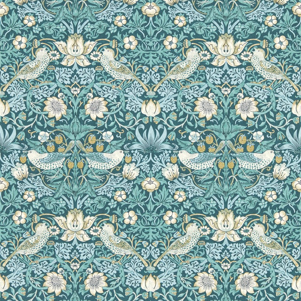 Picture of STRAWBERRY THIEF TEAL - W0171/06