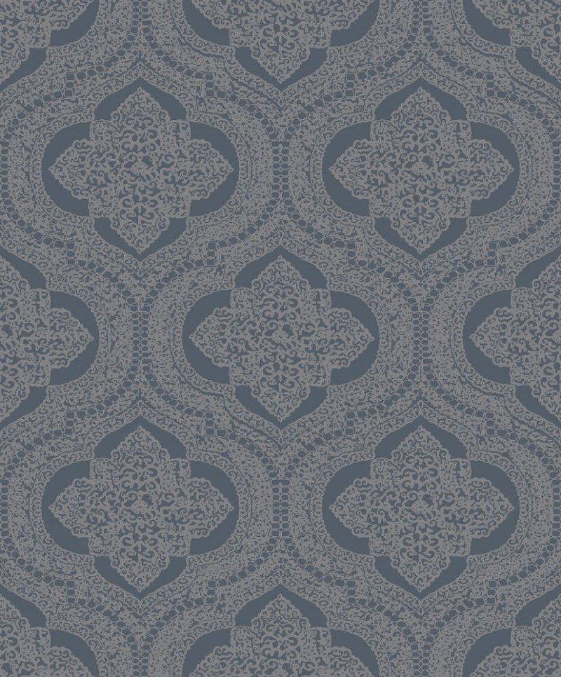 Image de Dark Blue Damask - LV3205