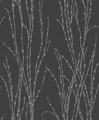 Afbeeldingen van Black Botanical Ferns - SK30023