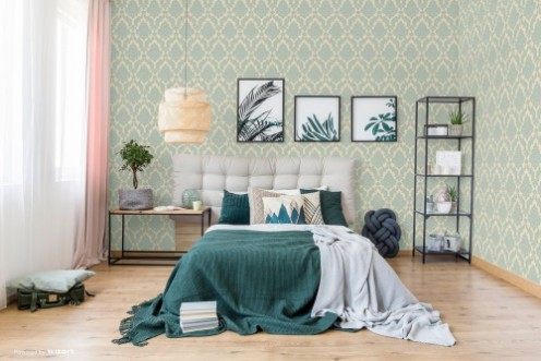 Bild på Teal Sahara Damask - SK10015