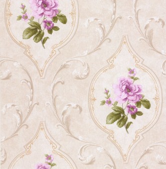Picture of Beige & Purple Floral - DE41446