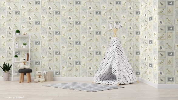 Image de Grey Framed Birds - FI2501