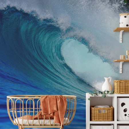 Bild på Blue ocean surfing wave