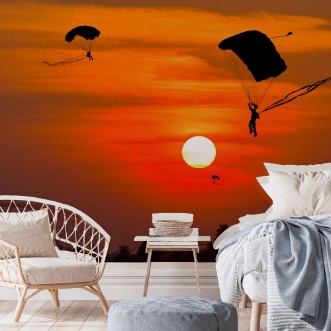 Picture of Parachuting at Sunset