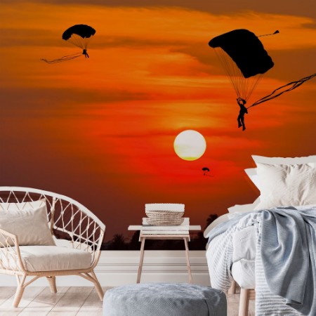 Picture of Parachuting at Sunset