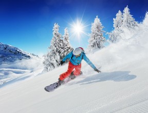 Picture of Snowboarding in the Alps