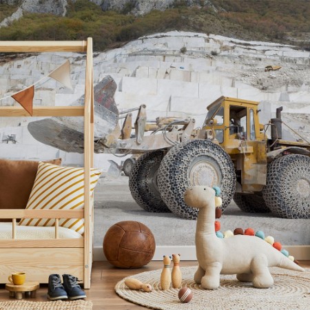 Image de En lastare i marmorbrott