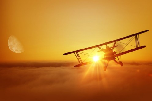 Airplane Flying Adventure photowallpaper Scandiwall
