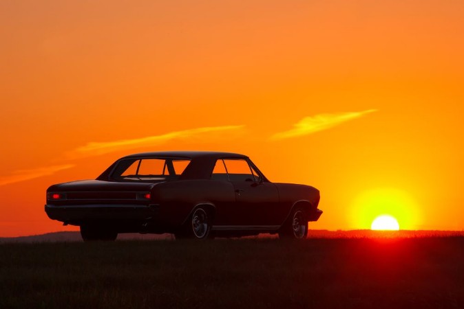 Retro Car Silhouette photowallpaper Scandiwall
