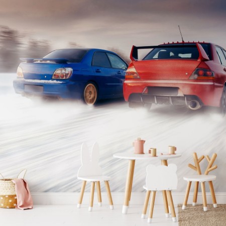 Picture of Två bilar som tävlar