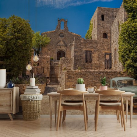 Picture of Car Against Church in the Luberon, Provence, France