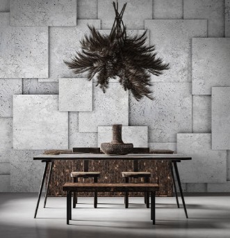 Image de Mur de cubes en béton 3D