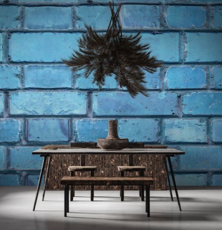 Picture of Blue Cracked Brickwork