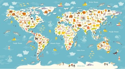 Image de Carte du monde des animaux