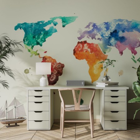 Picture of Watercolor World Map
