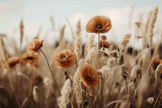 Poza cu Orange Poppy Field